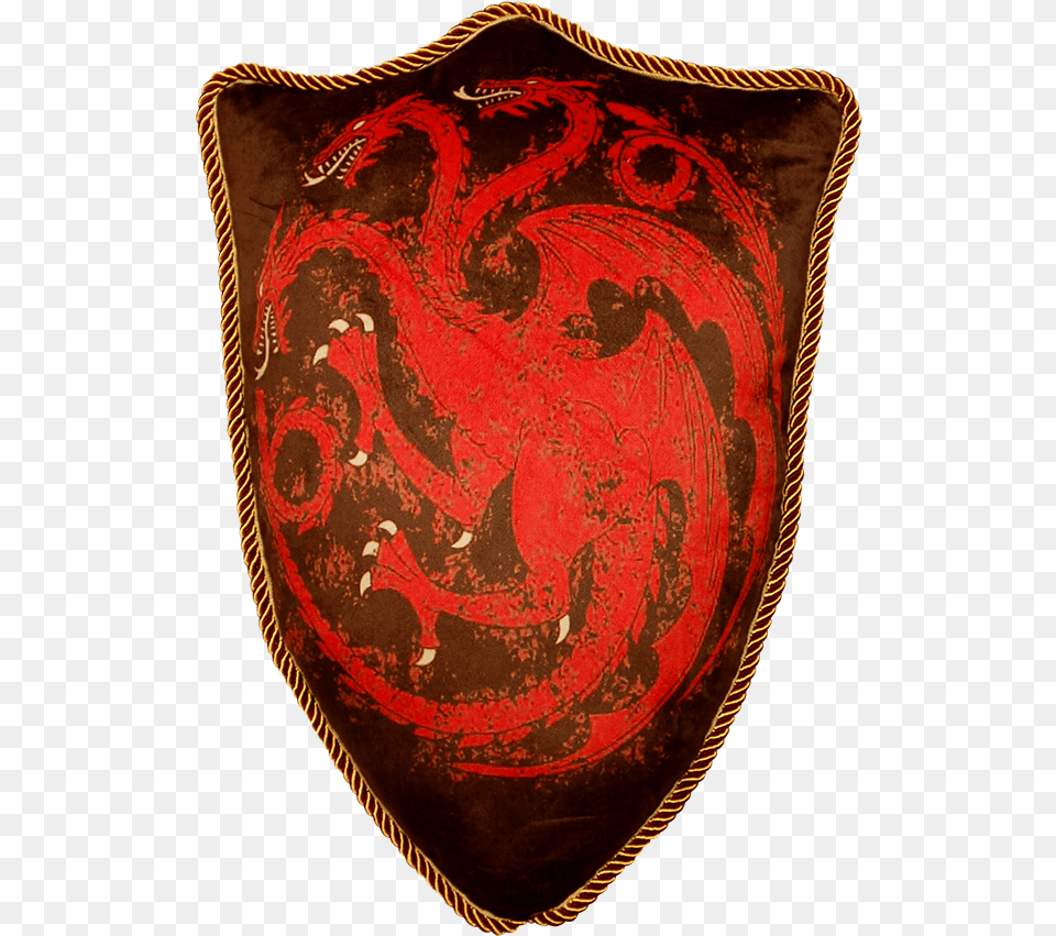 Game Of Thrones House Targaryen Sigil Throw Pillow Game Of Thrones House Pillows Targaryen, Armor, Shield, Accessories, Bag Free Png