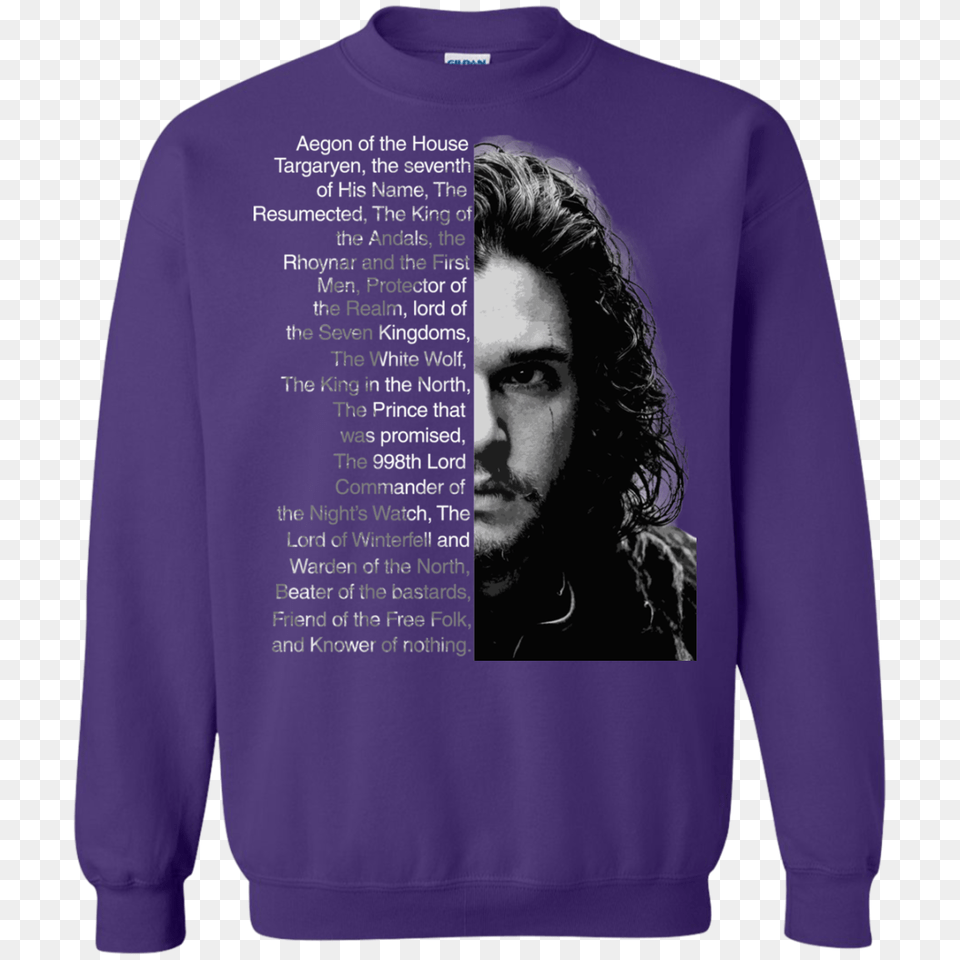 Game Of Thrones Jon Snow, Clothing, Sweatshirt, Sweater, Sleeve Free Png