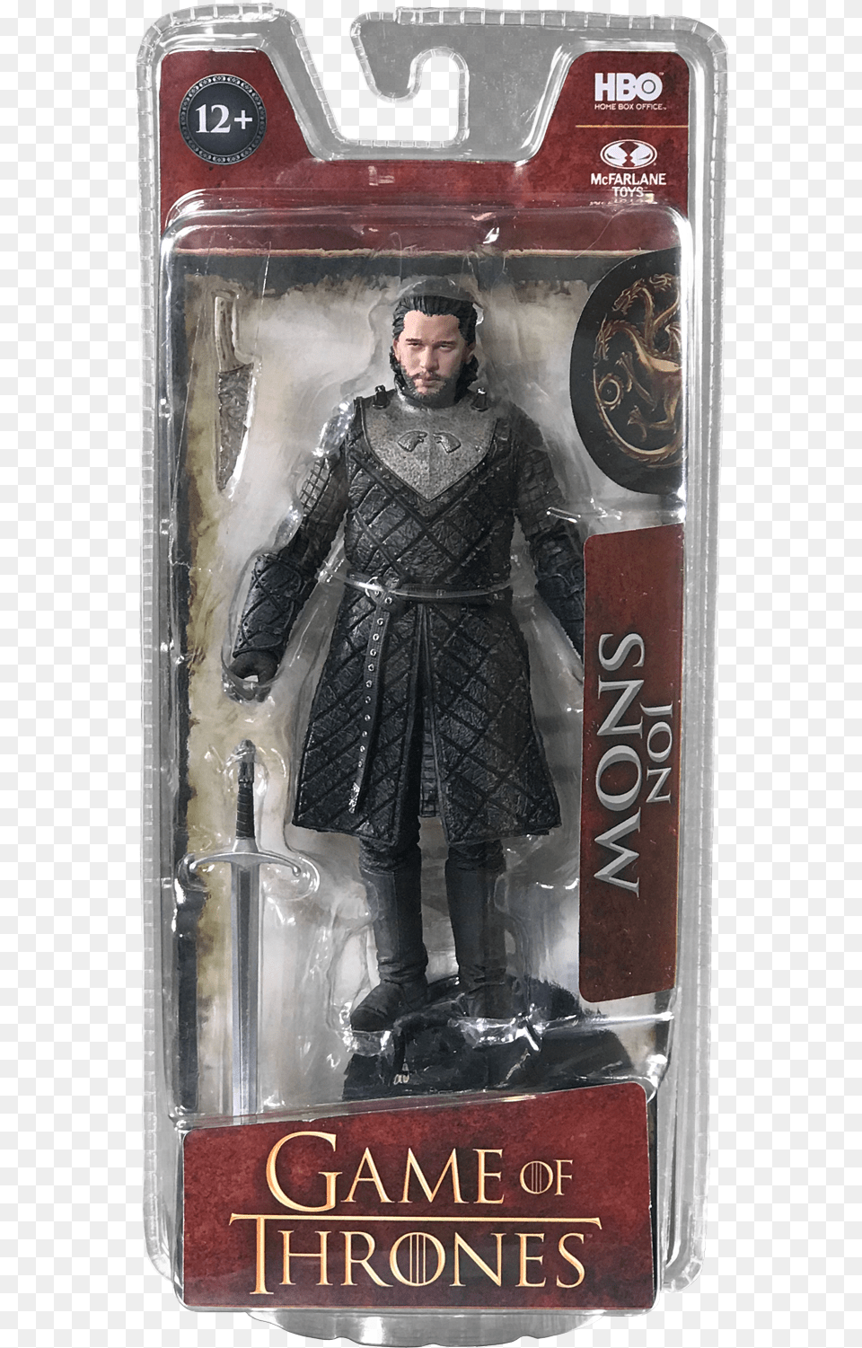 Game Of Thrones Jon Snow 6u201d Action Figure By Mcfarlane Game Of Thrones, Clothing, Coat, Adult, Person Png Image