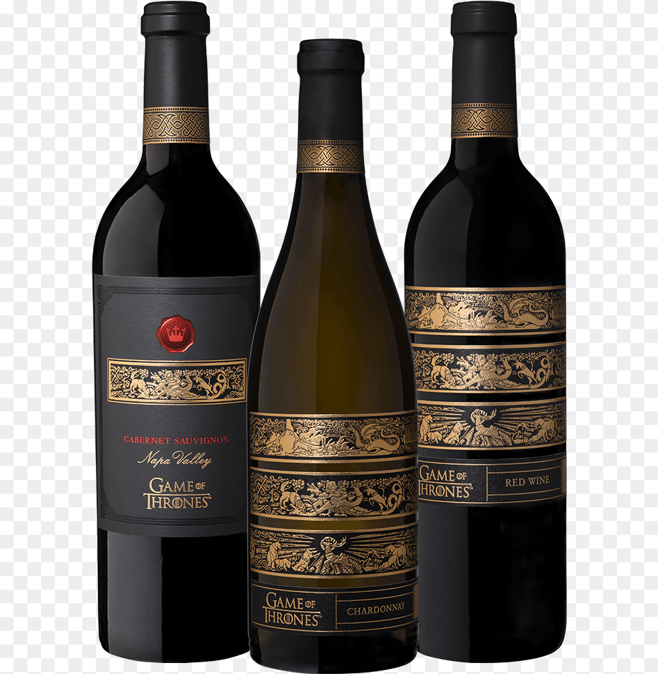 Game Of Thrones Legends 3 Pack Game Of Thrones Chardonnay, Alcohol, Beverage, Bottle, Liquor Png