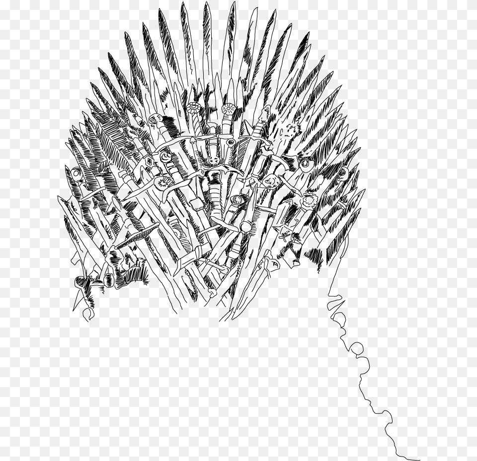 Game Of Thrones Line Art, Gray Free Png Download