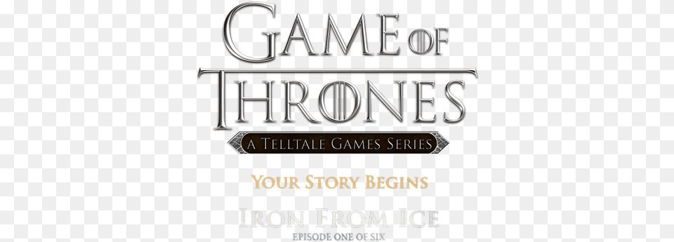 Game Of Thrones Logo Game Of Thrones Telltale Logo, Advertisement, Poster, Book, Publication Free Png