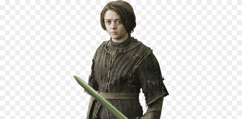 Game Of Thrones Maisie Williams, Weapon, Sword, Adult, Person Free Png Download