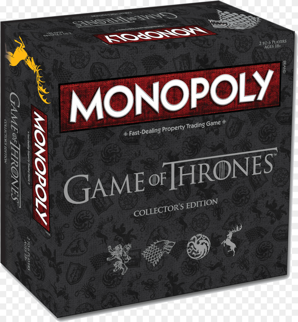 Game Of Thrones Monopoly Collectors, Box, Book, Publication, Bottle Free Png