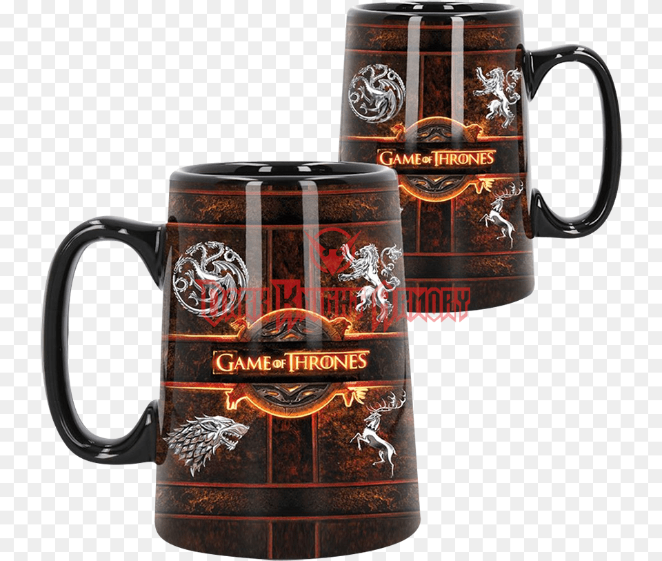 Game Of Thrones Rustic Sigil Tankard Official Hbo Game Of Thrones Gold Targaryen Sigils, Cup, Stein, Glass, Alcohol Free Png