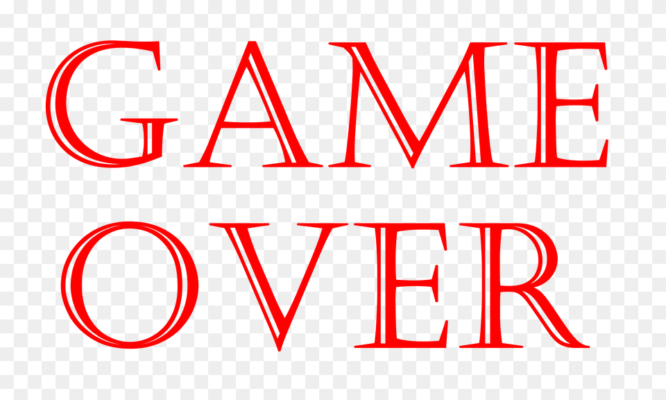 Game Over, Text, Light Free Png