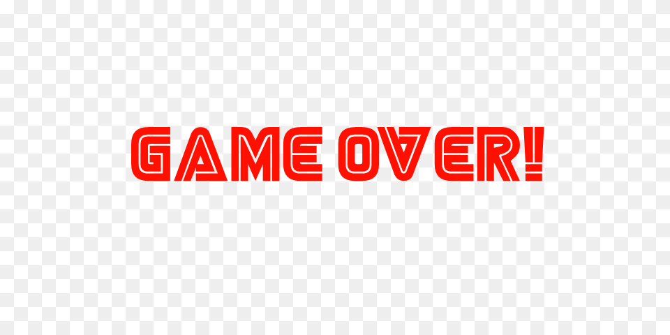 Game Over, Text, Light Png Image