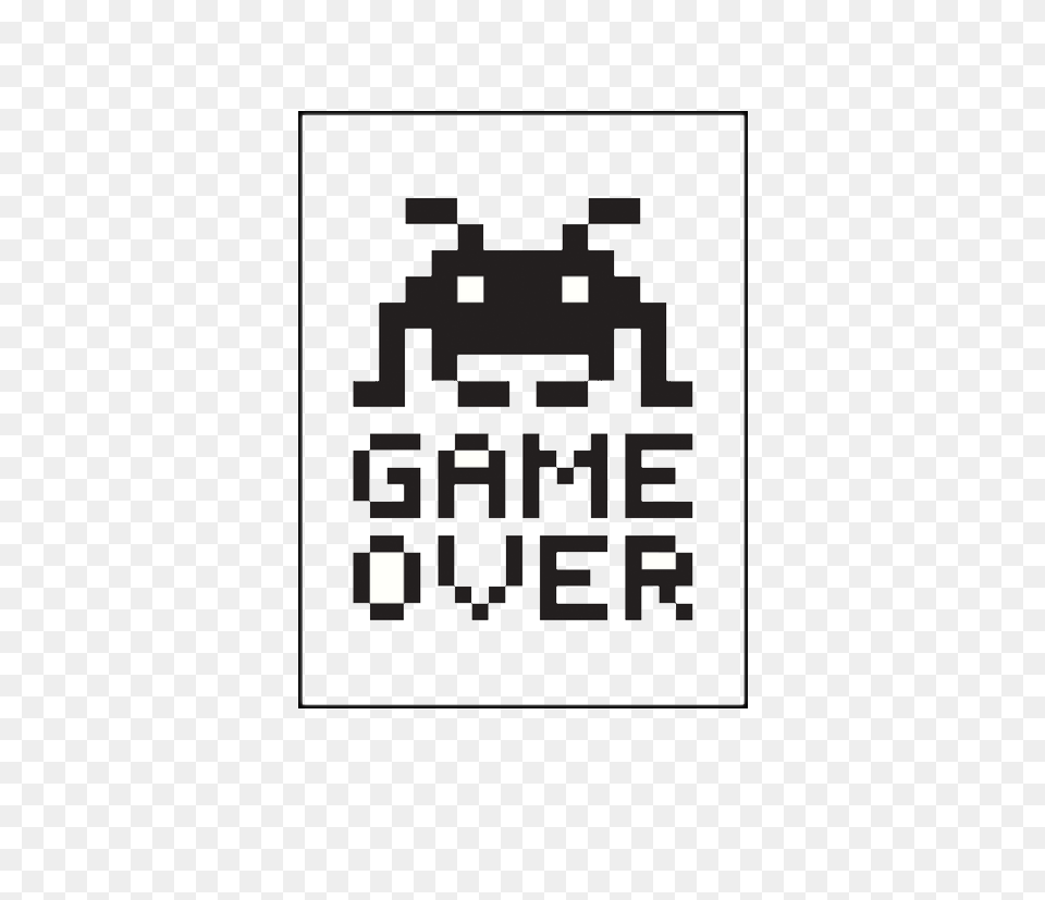 Game Over, Stencil, Qr Code Png Image