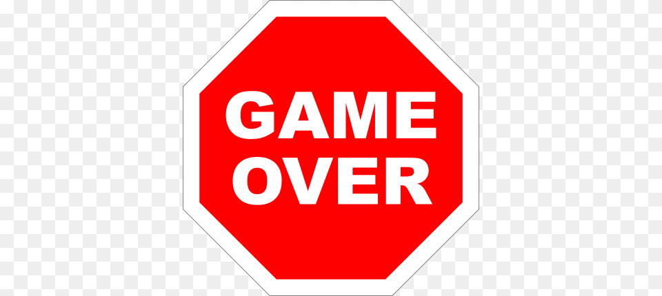 Game Over, Road Sign, Sign, Symbol, Stopsign Png