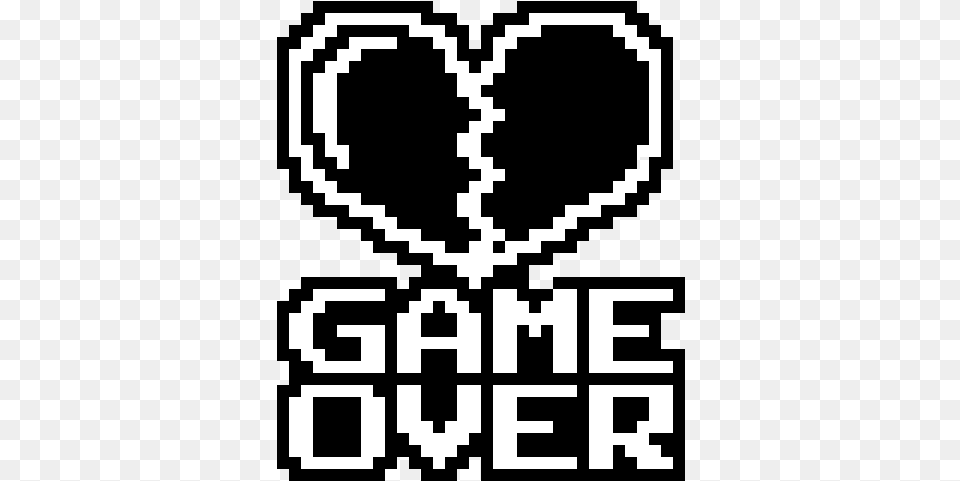 Game Over, Stencil, Heart, Qr Code Free Png