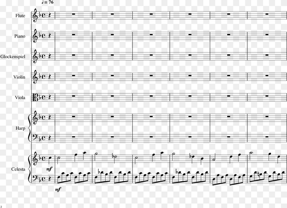Game Over Sheet Music Composed By Kiron Guthrie 2 Of Game Over Homestuck Flute, Gray Free Transparent Png