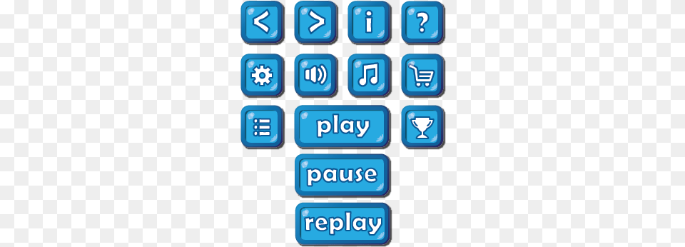 Game Ui Blue Button Set Open 01 Website Square Icon, Text, Scoreboard, Number, Symbol Free Png