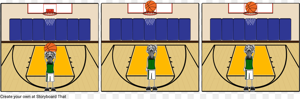 Game Winner By Kyrie Irving Storyboardthat Basket, Person, Ball, Basketball, Basketball (ball) Free Transparent Png