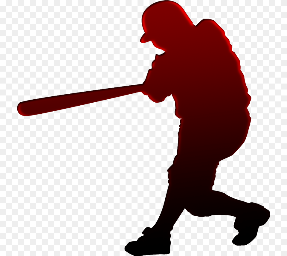 Game With Softball Hitting Lessons Baseball Red Silhouette, Baseball Bat, People, Person, Sport Free Transparent Png