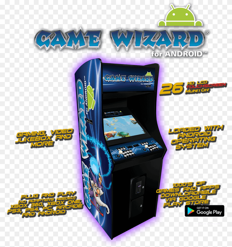Game Wizard For Android, Arcade Game Machine Free Transparent Png