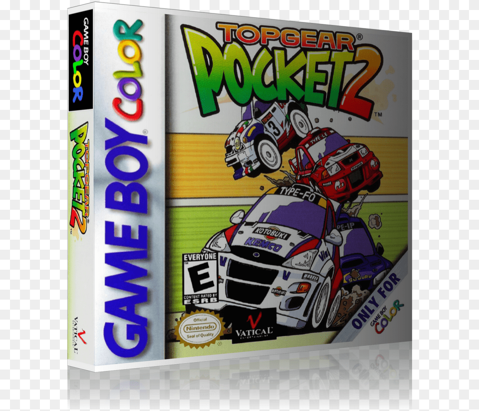 Gameboy Color Top Gear Pocket 2 Game Cover To Fit A, Spoke, Machine, Advertisement, Wheel Free Png