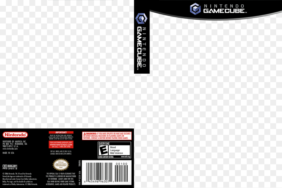Gamecube Box Art Template, Text, Paper Png