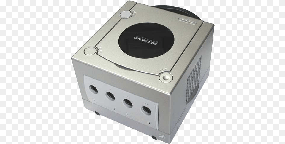 Gamecube Console Silver Game Cube, Cd Player, Electronics, Speaker, Computer Hardware Png Image