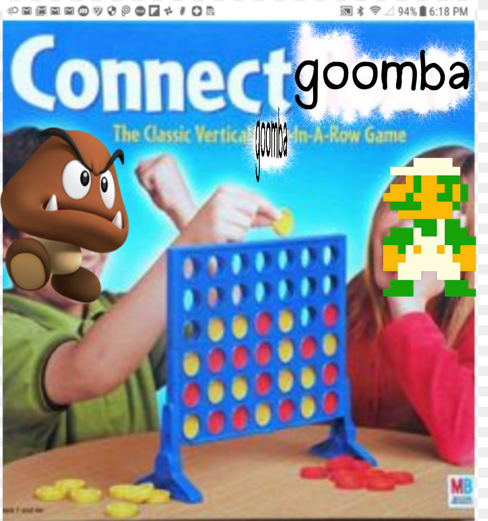 Gamem Connectfour Goomba Luigi Connect Four, Baby, Person, Child, Female Png Image