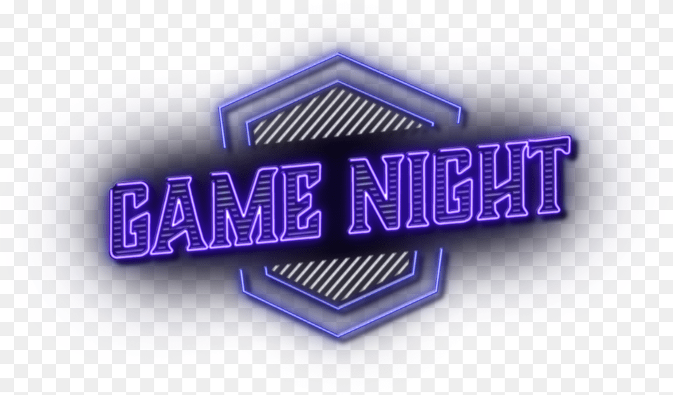 Gamenightnobg Electronic Signage, Light, Neon, Logo, Purple Png Image