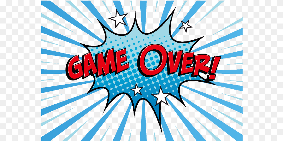 Gameover Text Comic Blue Explosion Ftestickers Game Over Free, Body Part, Hand, Person Png