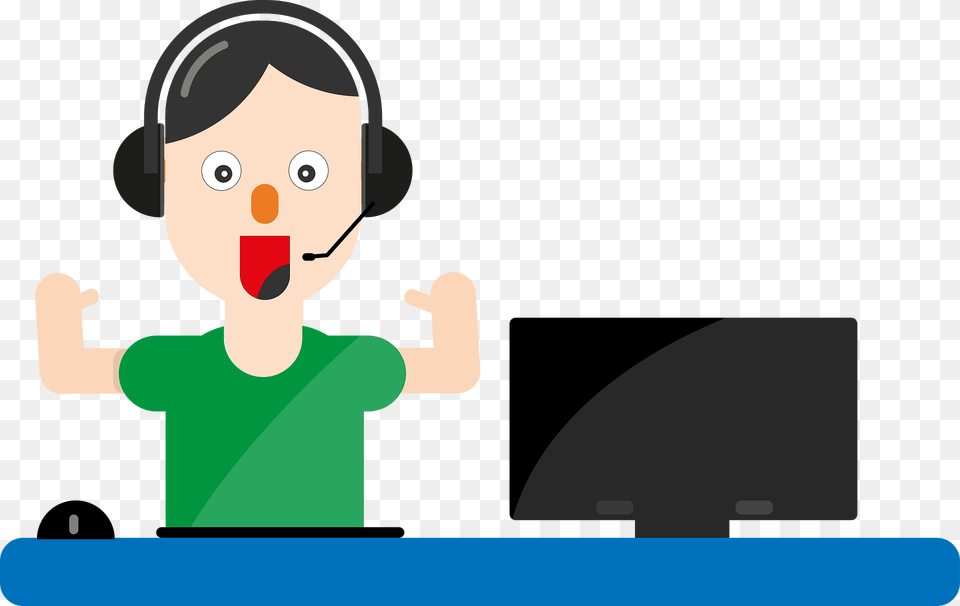 Gamer Clipart, Baby, Person, Computer, Electronics Free Png
