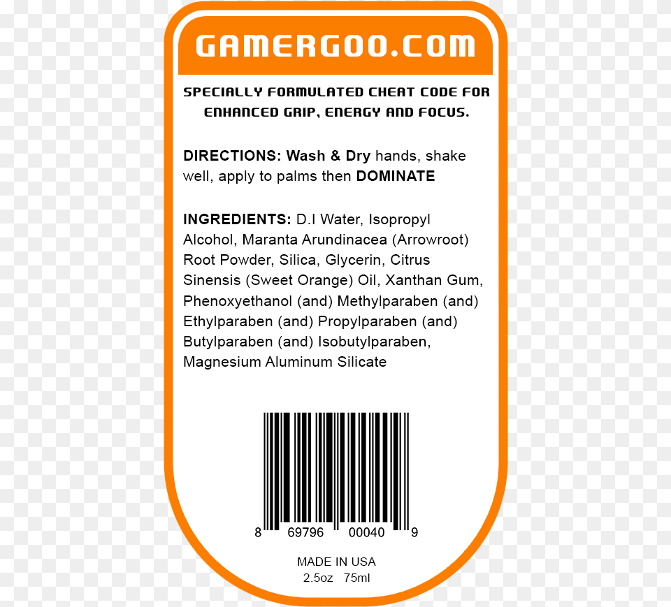 Gamer Goo Orange Number, Text, Paper, Document, Receipt Png Image