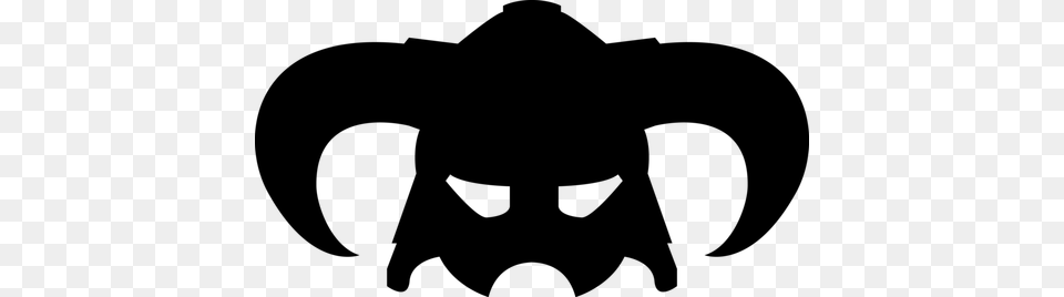 Gamer Vinyl Skyrim Helmet, Gray Png Image