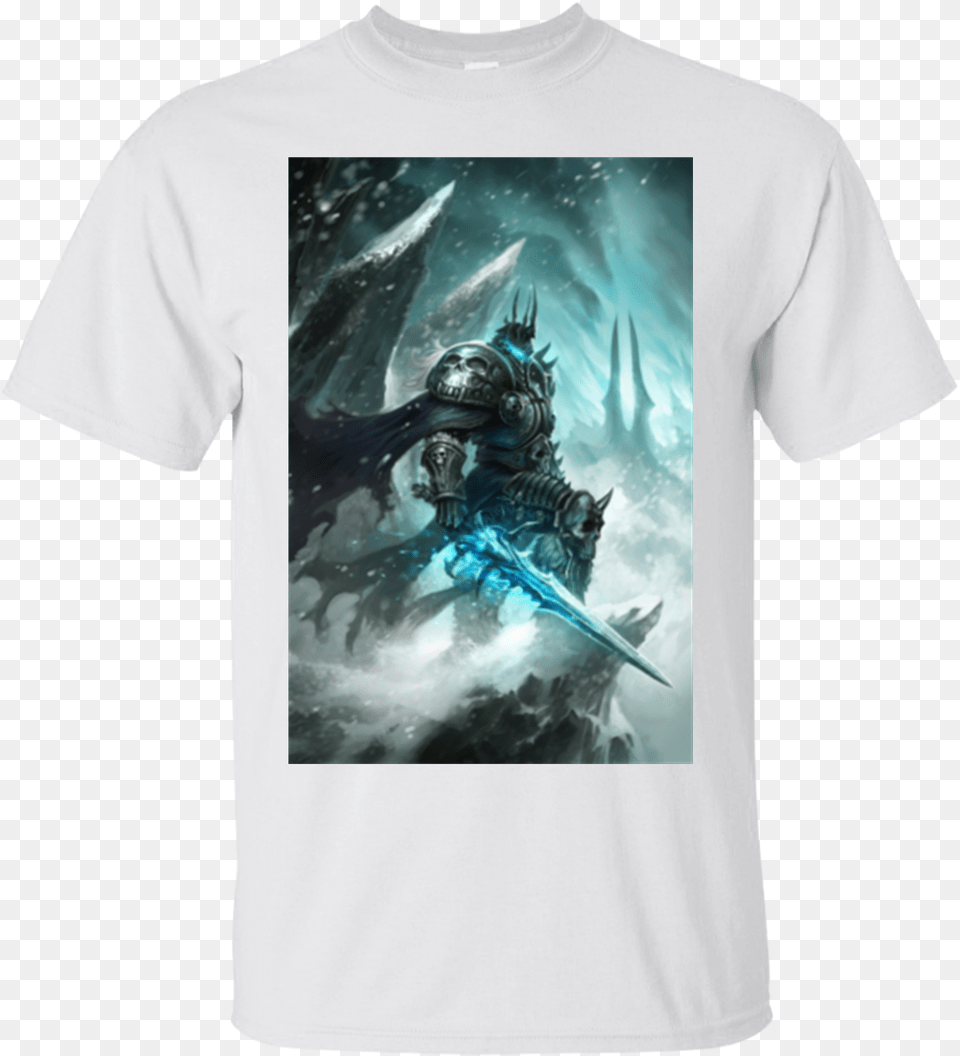 Gamer World Of Warcraft Wrath Of Lich King Shirts Hoodies Lich King Vs Night King, Clothing, T-shirt, Person Png