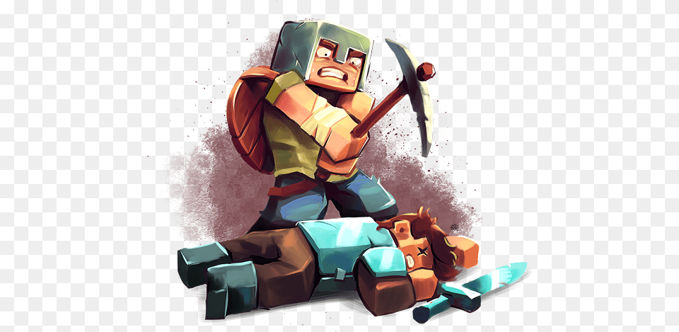 Games Hypixel Minecraft Server And Maps Minecraft Minecraft Survival Logo, Person, Art, Device, Grass Png