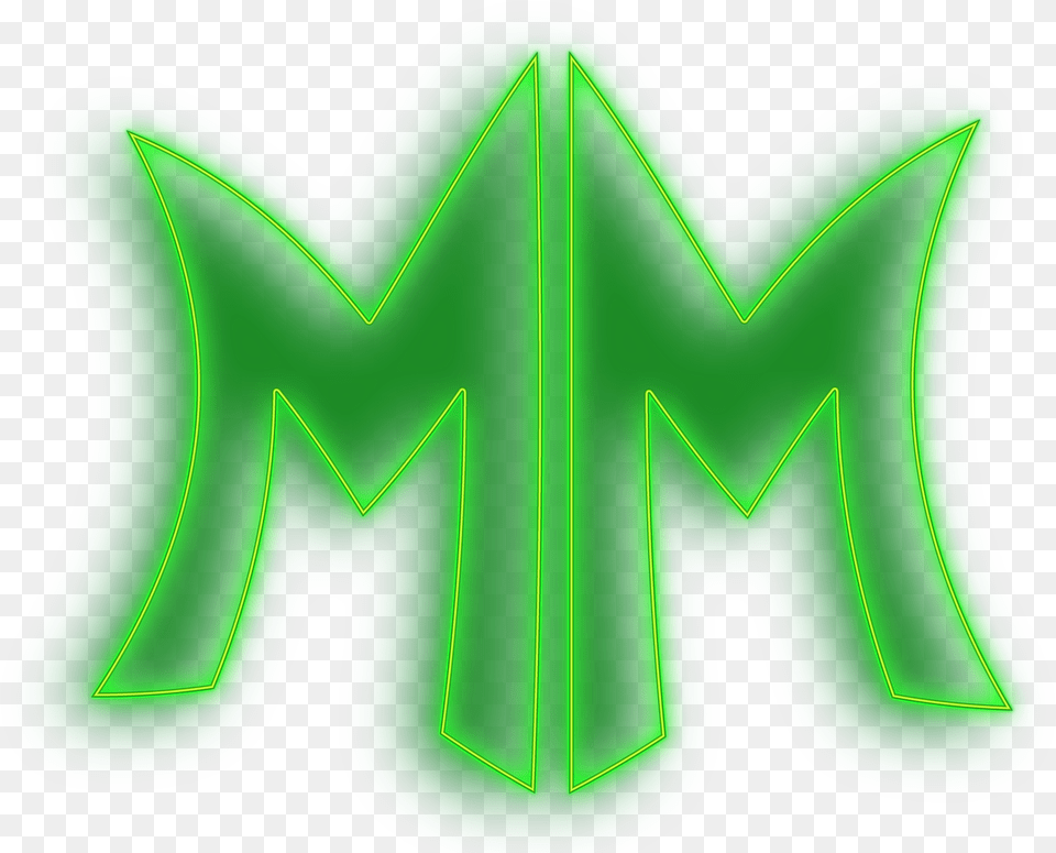 Games Mm Double M Logo Video Game Mm, Light, Neon, Green Png Image