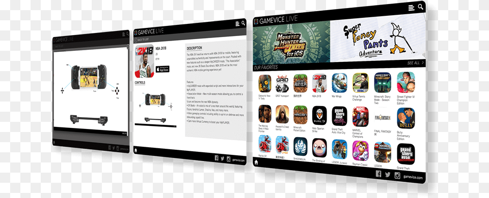 Gamevice Ios Controller Left Hand Online Advertising, Electronics, Screen, File, Person Png Image