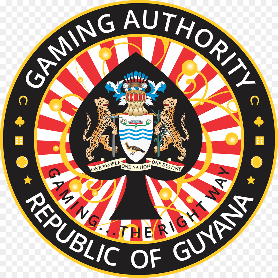 Gaming Authority Guyana Kementerian Pertahanan, Badge, Emblem, Logo, Symbol Free Png