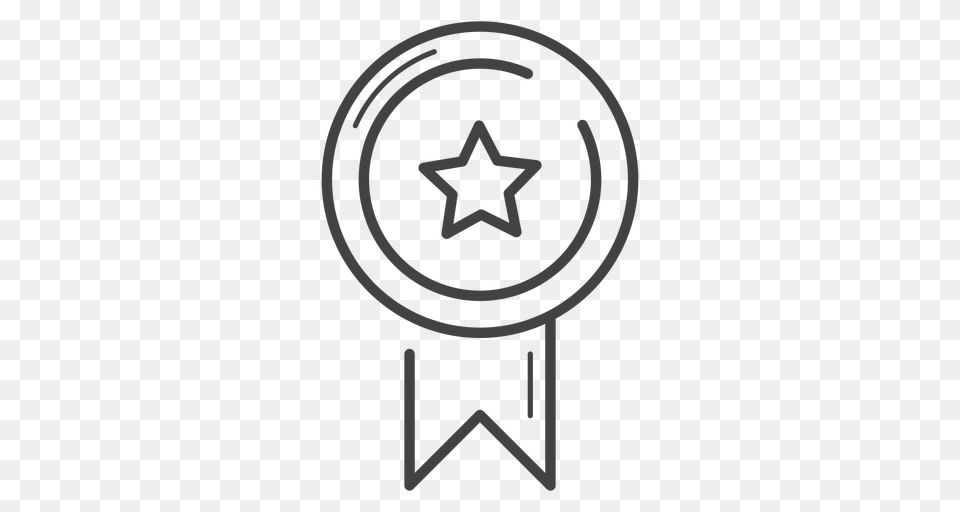 Gaming Award Ribbon Stroke Icon, Star Symbol, Symbol Png