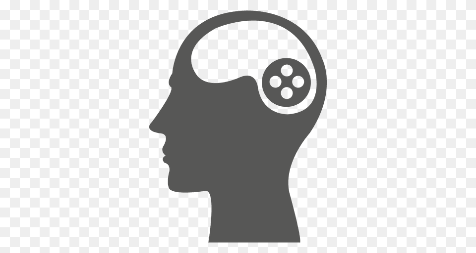 Gaming Brain Headshot, Person Png Image