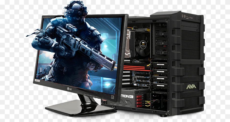Gaming Computer Clip Freeuse Library Ps4 Killzone Shadow Fall Download, Screen, Computer Hardware, Electronics, Hardware Free Transparent Png