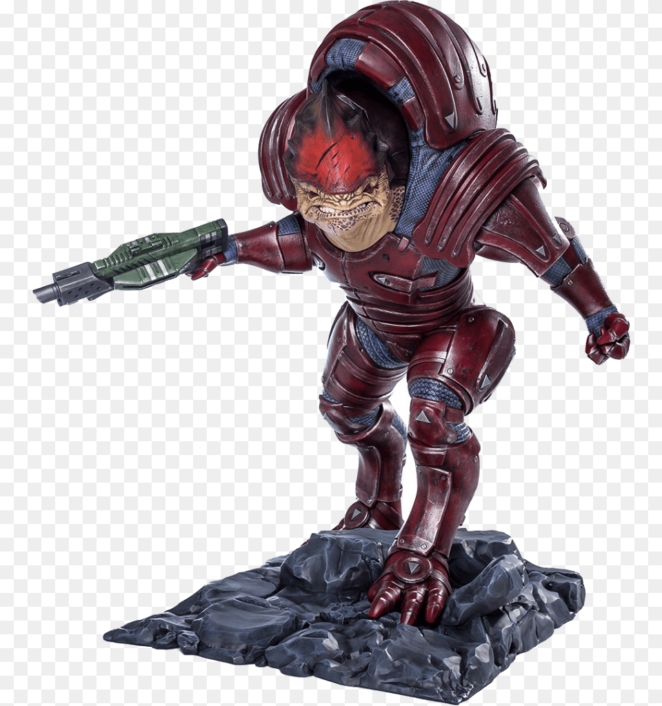 Gaming Heads Mass Effect Wrex, Person, Figurine Free Png Download