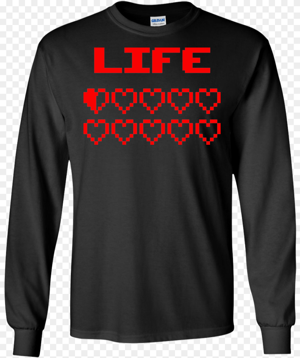 Gaming Life Bar Company T Shirt, T-shirt, Clothing, Sleeve, Long Sleeve Png Image