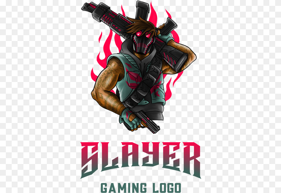 Gaming Logo Templates Fictional Character, Advertisement, Poster, Adult, Male Free Transparent Png