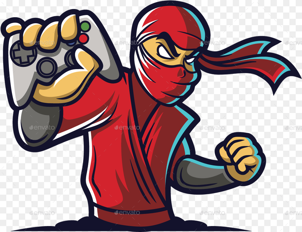Gaming Ninja Logo Template Gaming Logo, Body Part, Hand, Person, Fist Free Png