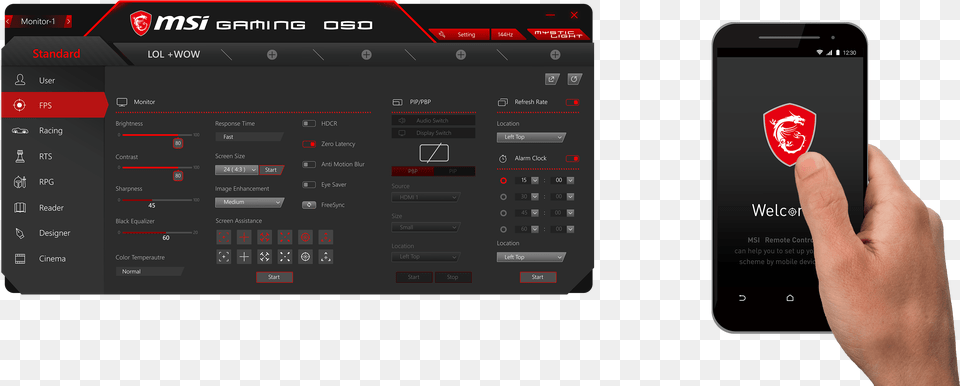 Gaming Osd Screen Smartphone, Electronics, Phone, Mobile Phone, Text Free Png Download
