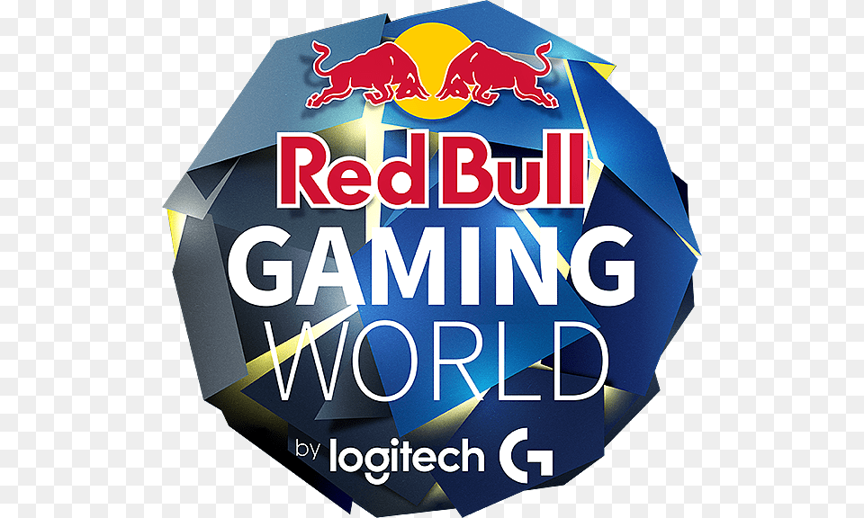 Gaming World Logo Red Bull, Advertisement, Poster, Symbol, Sign Png Image