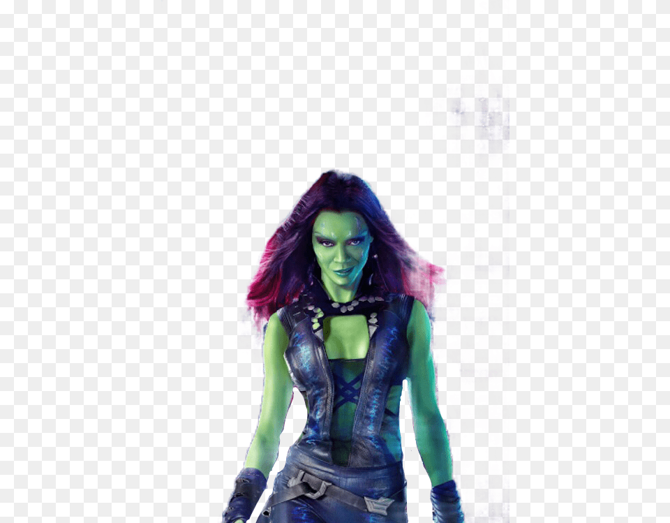 Gamora Guardians Of The Galaxy Zoe Saldana Infinity War Gamora, Adult, Purple, Portrait, Photography Free Png Download