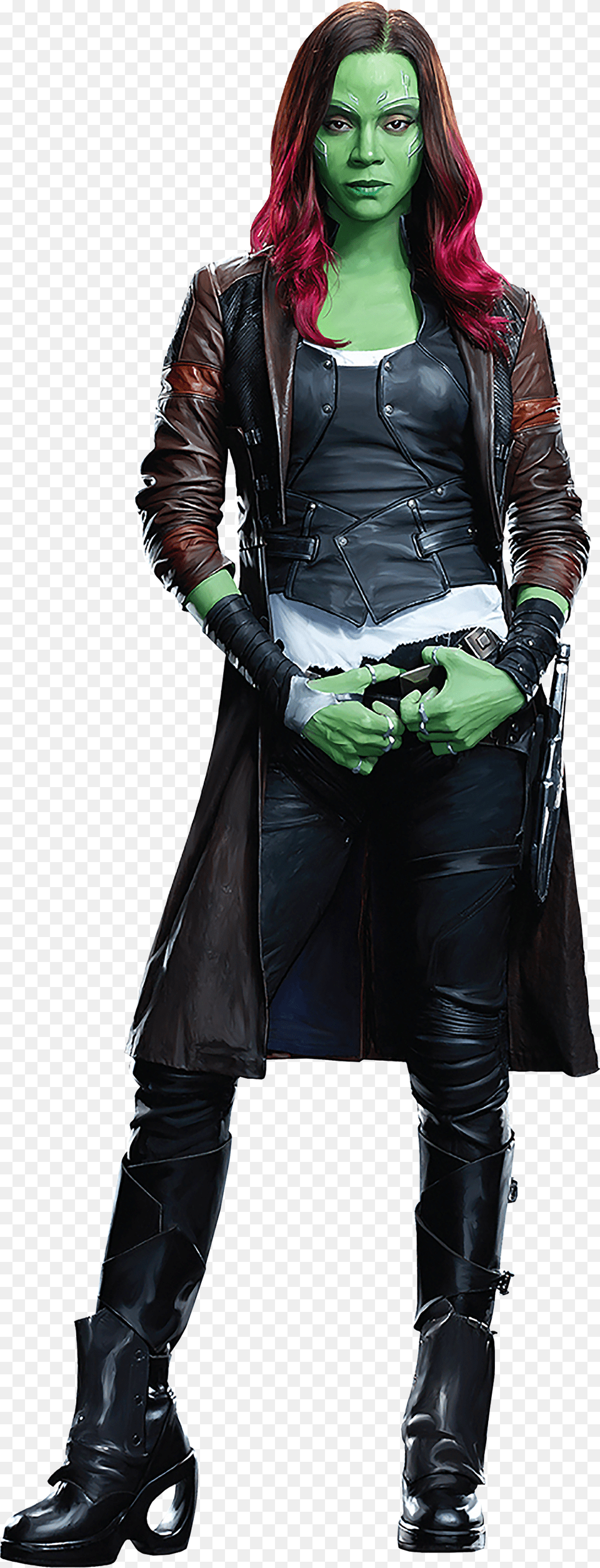 Gamora Marvel Movies Fandom Powered, Clothing, Coat, Costume, Person Free Png Download