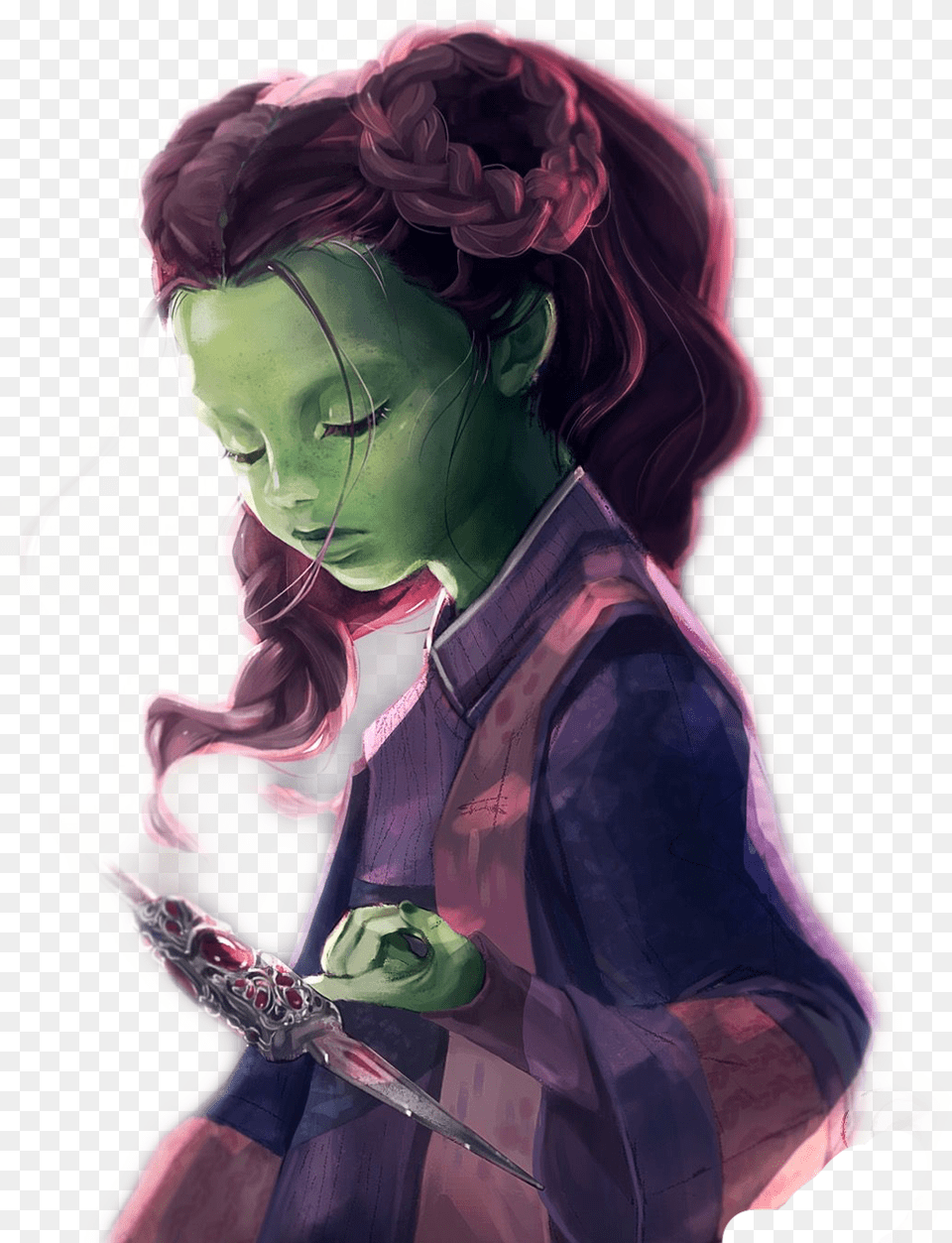 Gamora Sticker Draw Infinity War Gamora, Adult, Person, Woman, Female Free Png Download