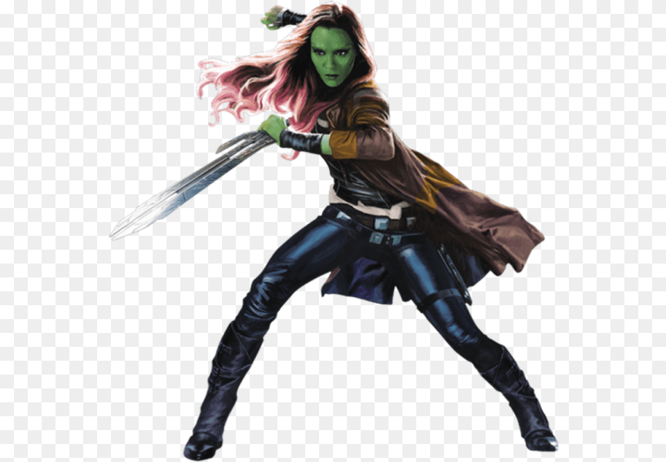 Gamora Vector Clipart Psd Gamora Guardians Of The Galaxy, Clothing, Costume, Person, Adult Png Image