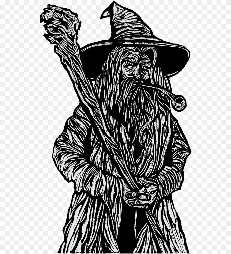 Gandalf, Art, Adult, Male, Man Free Png Download