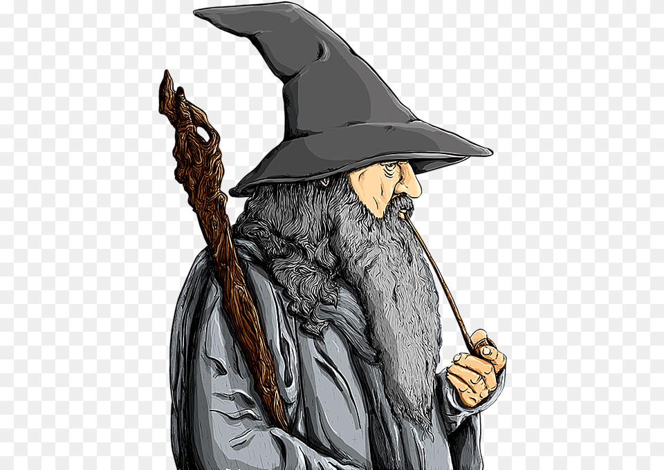 Gandalf, People, Person, Smoke Pipe, Adult Free Transparent Png