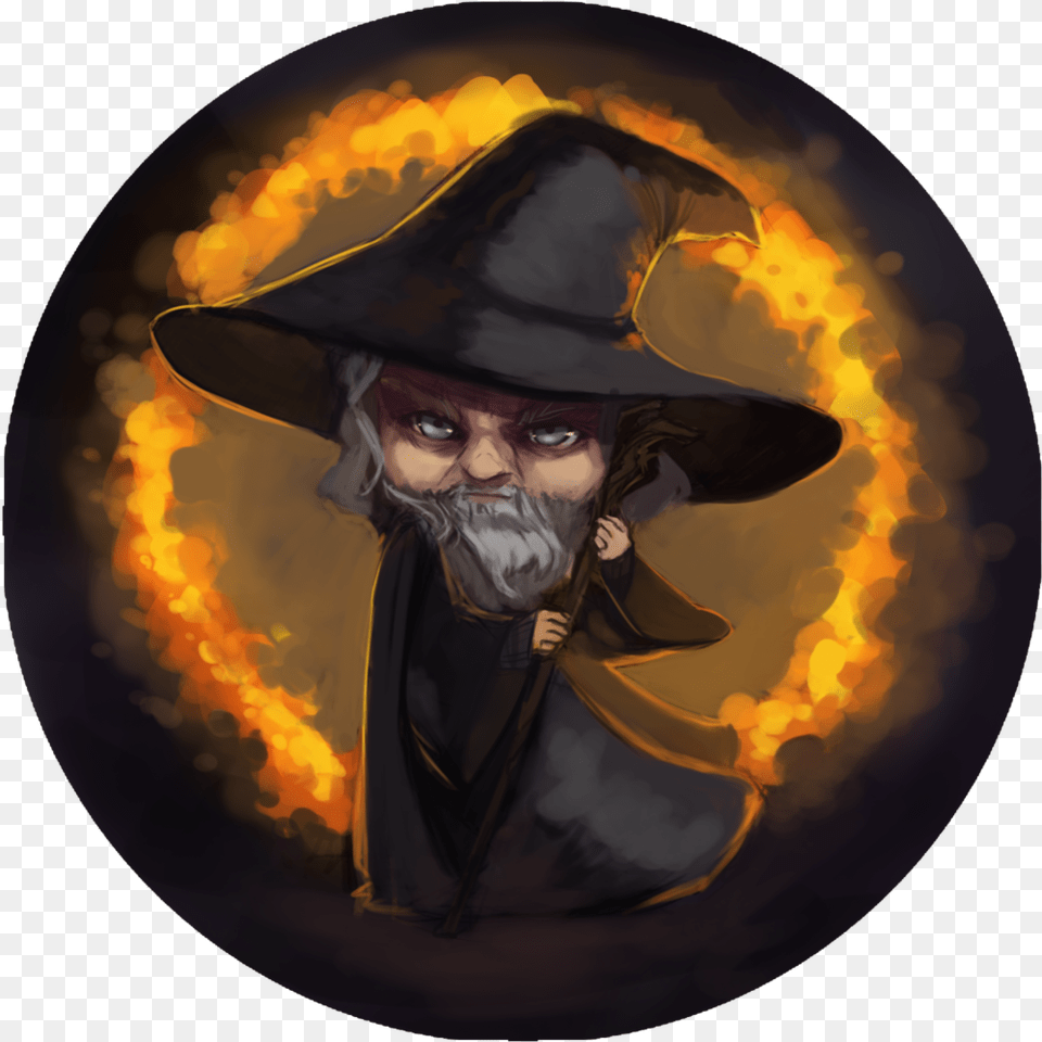 Gandalf Button Download Cartoon, Clothing, Hat, Adult, Male Free Transparent Png
