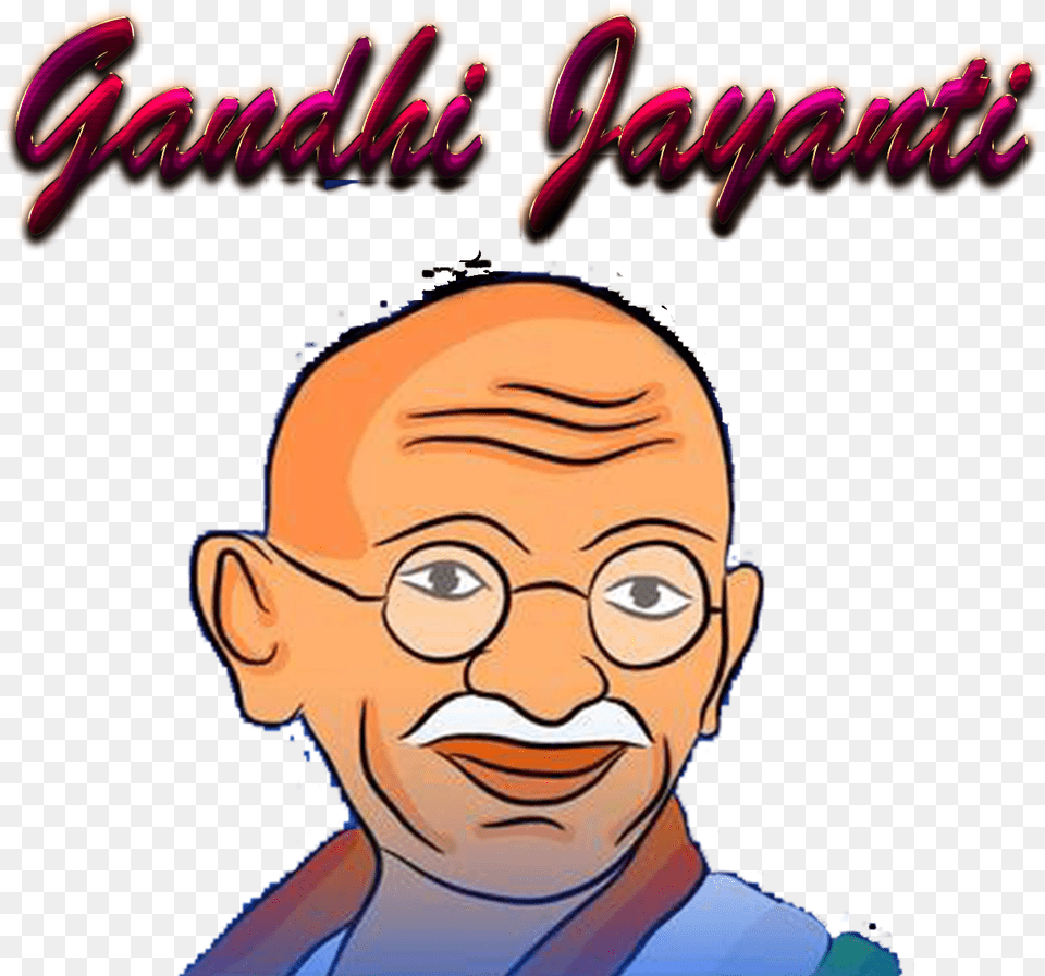 Gandhi Jayanti Background Cartoon, Book, Comics, Face, Head Png